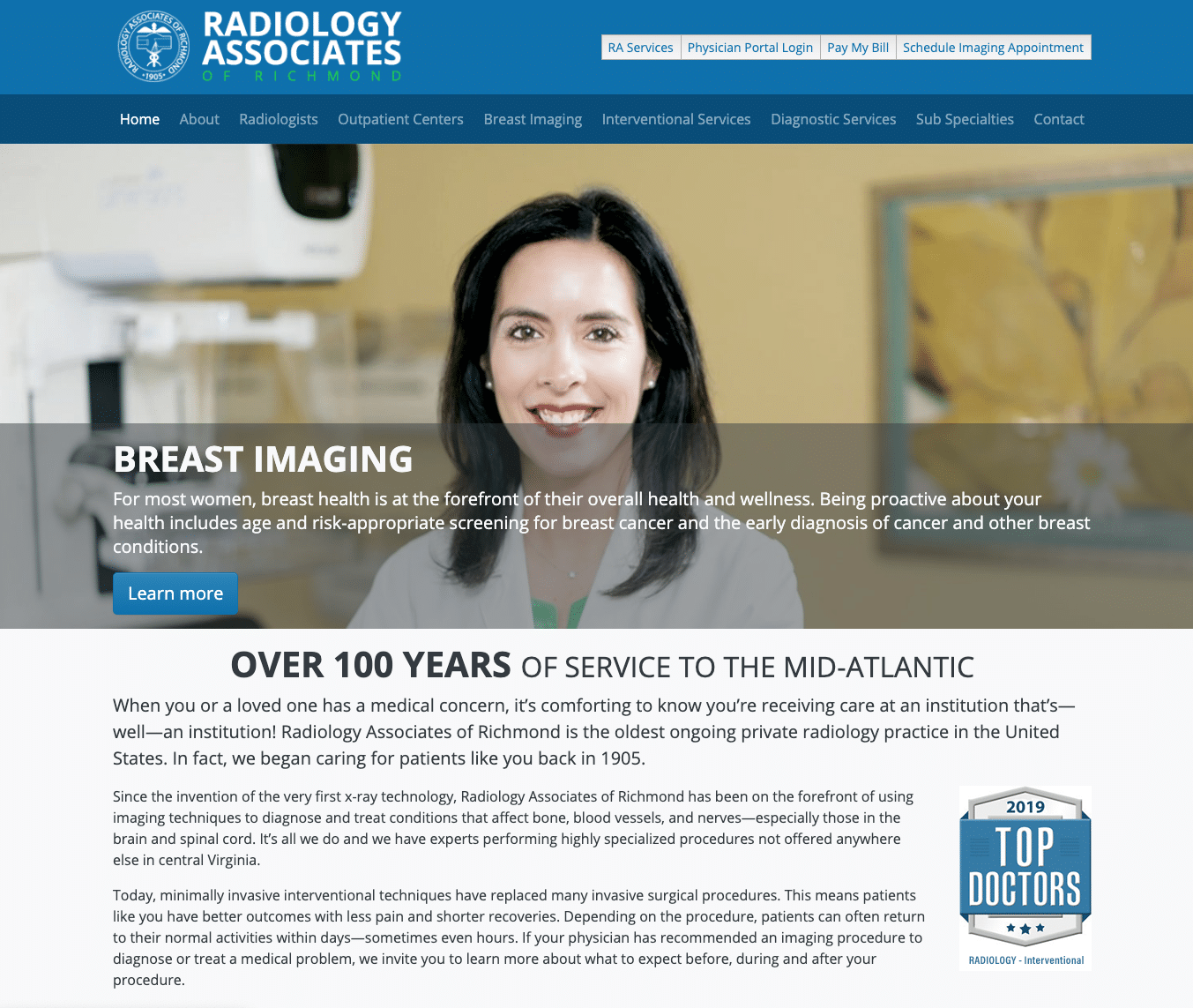 Radiology Associates of Richmond Website