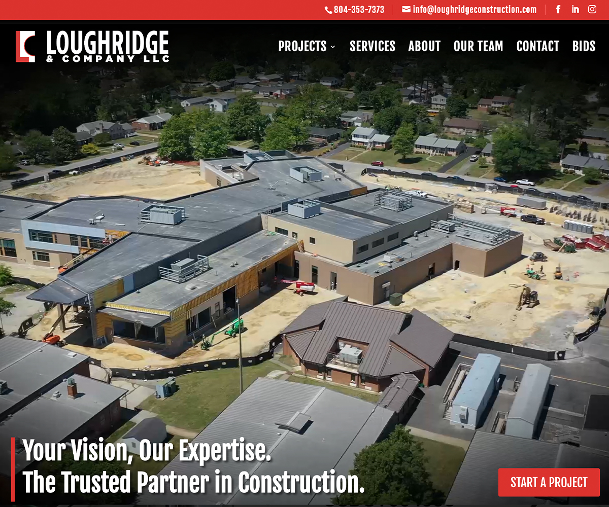 TIC - Loughridge Construction Website Cover