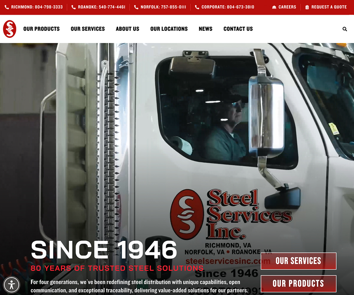 TIC - Steel Services Website Cover